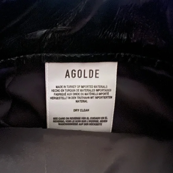 AGOLDE 90s Pinch Waist Recycled Leather Pants High Rise Detox Sz 34 - Picture 11 of 11